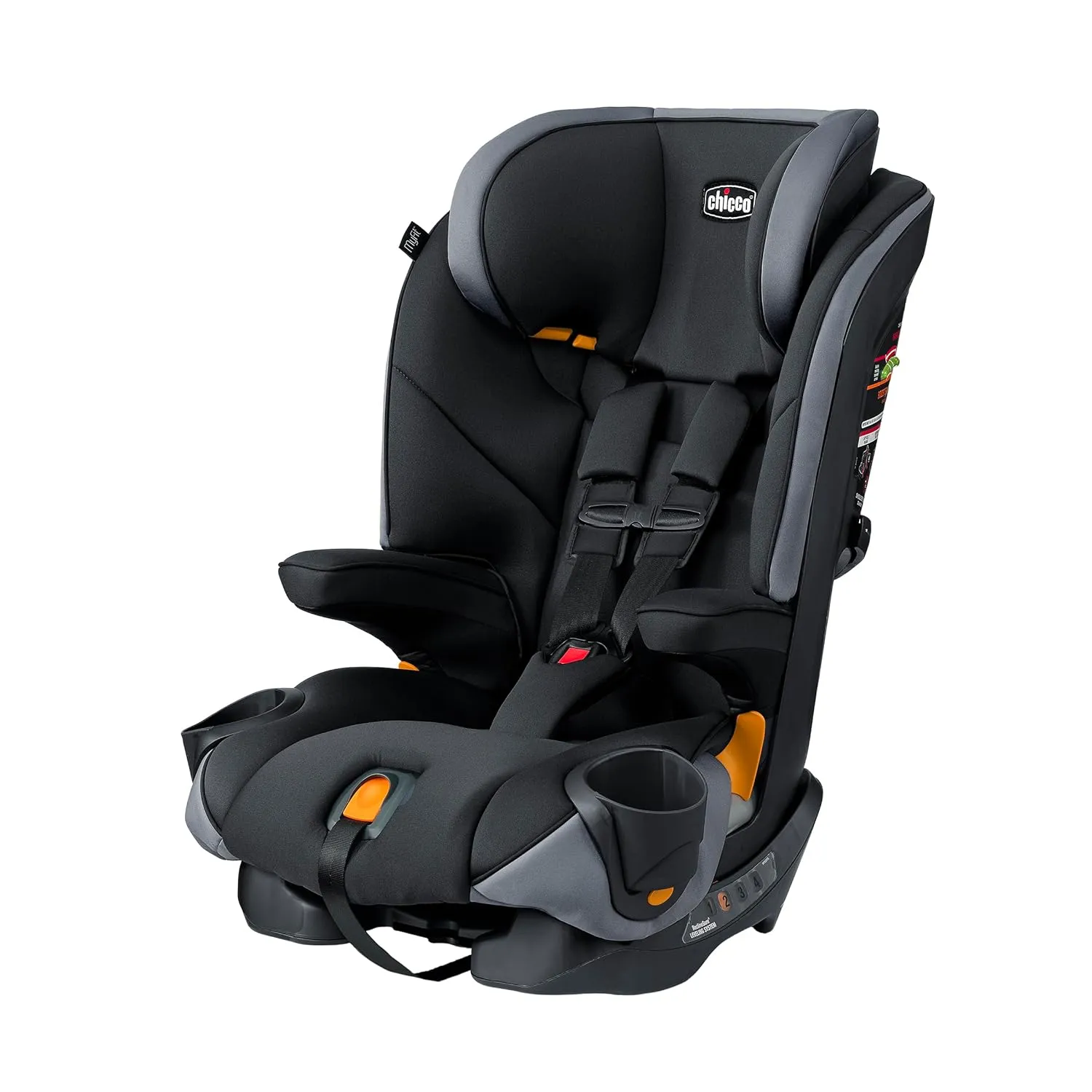 Chicco MyFit® 2-in1 Harness Booster Car Seat, 5-Point Harness Car Seat and High Back Booster, for Children 26.5-100 lbs. | Iron/Black