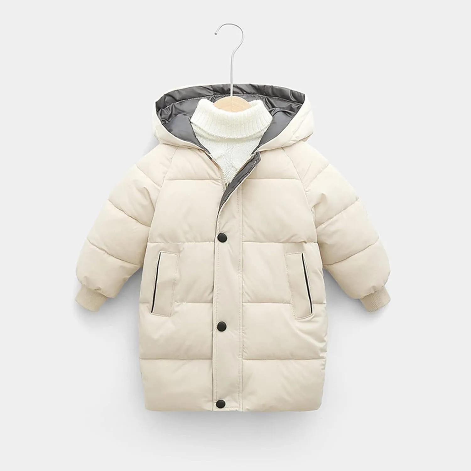 Child Kids Girls Winter Warm Jackets Puffer Padded Jacket Down Jacket Snowsuit Hooded Windbreaker