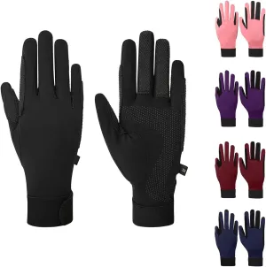 ChinFun Women's Horse Riding Gloves Stretchable Equestrian Gloves Breathable for Outdoor Horseback Cycling Driving