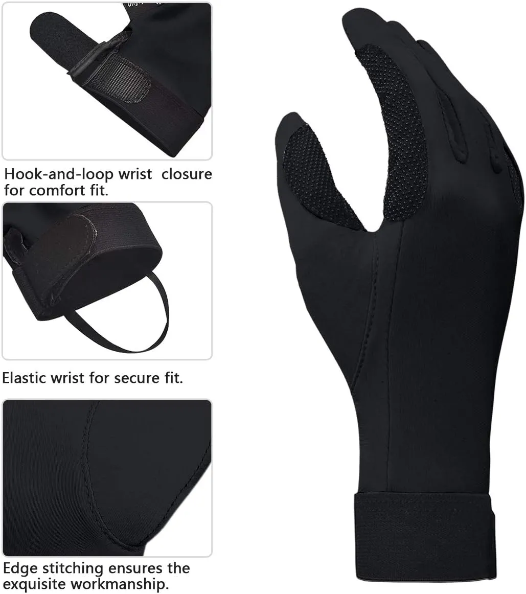ChinFun Women's Horse Riding Gloves Stretchable Equestrian Gloves Breathable for Outdoor Horseback Cycling Driving