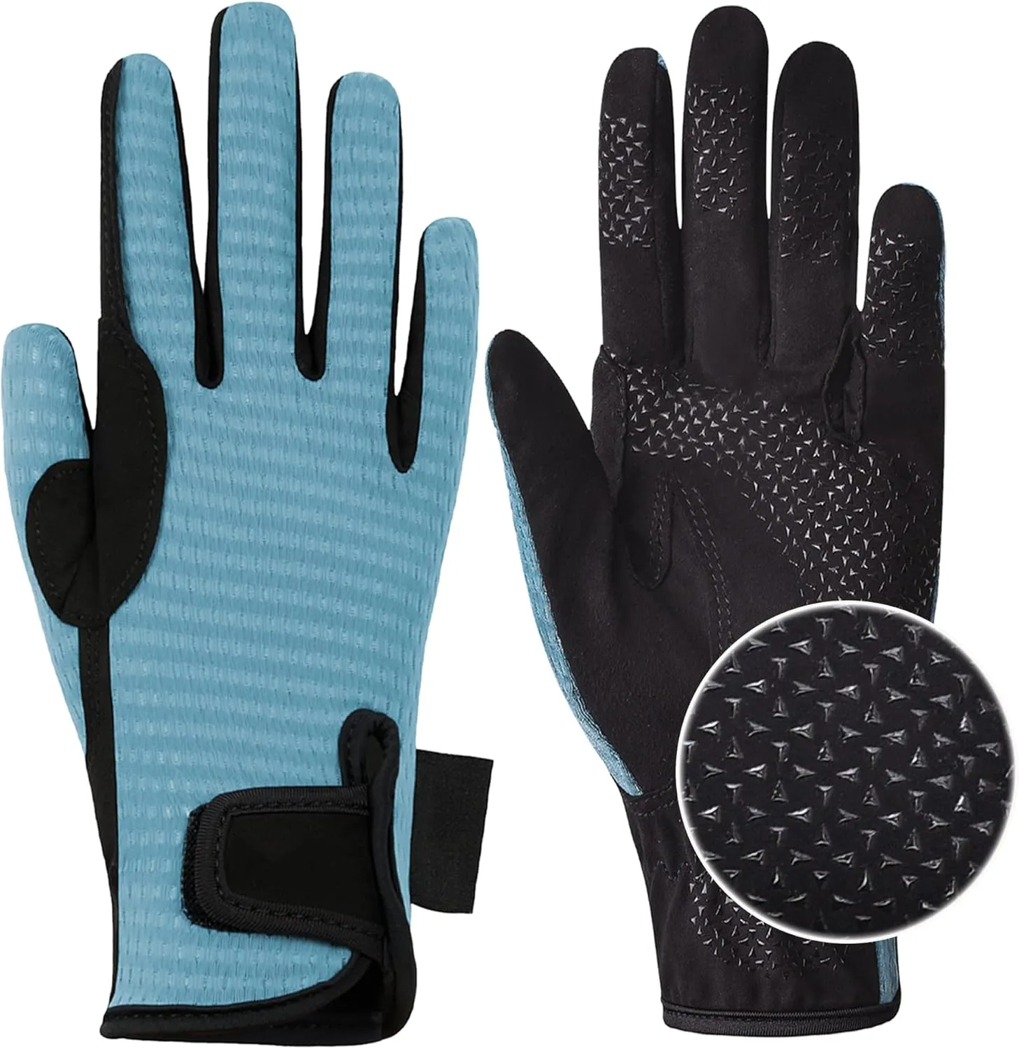 ChinFun Women's Horse Riding Gloves Stretchable Equestrian Gloves Breathable Horseback Lady Youth Girls Outdoor Cycling