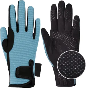 ChinFun Women's Horse Riding Gloves Stretchable Equestrian Gloves Breathable Horseback Lady Youth Girls Outdoor Cycling