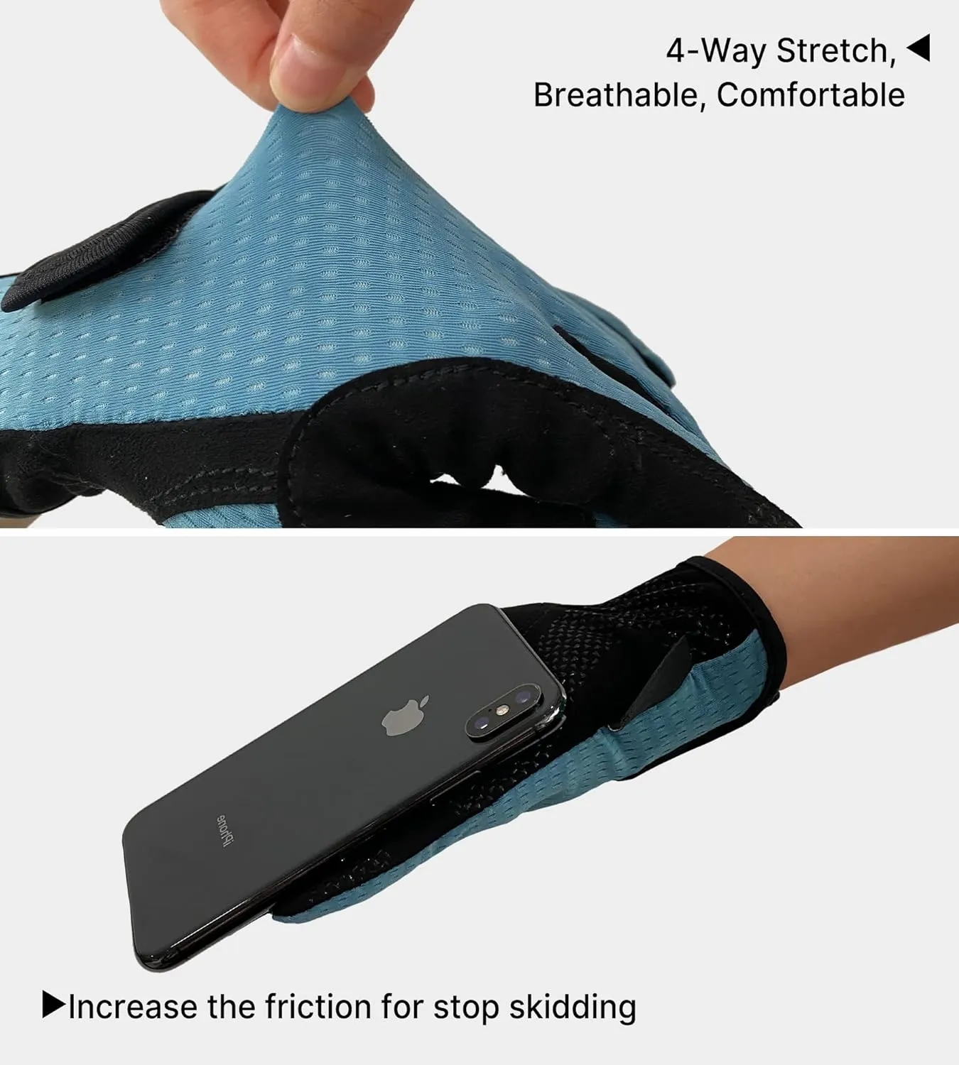 ChinFun Women's Horse Riding Gloves Stretchable Equestrian Gloves Breathable Horseback Lady Youth Girls Outdoor Cycling