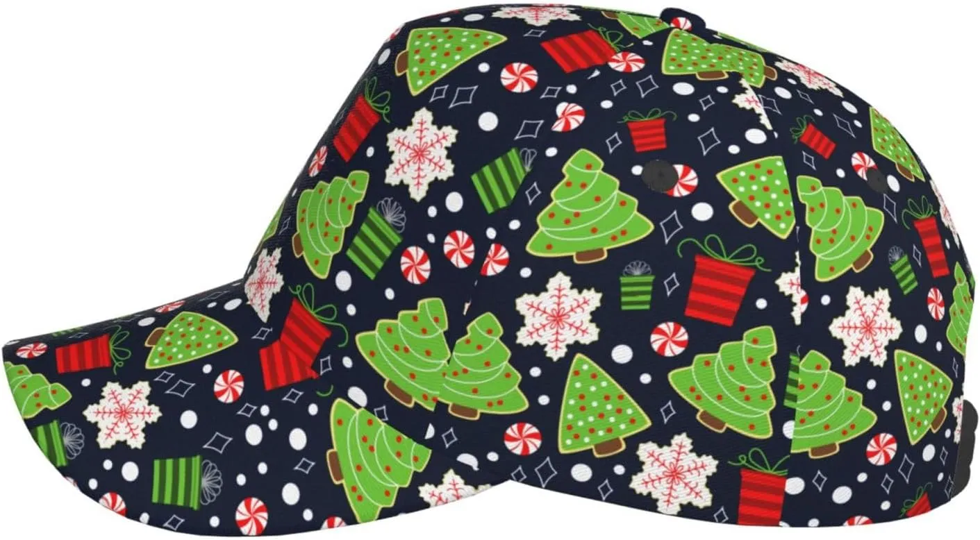 Christmas Cap Xmas Holiday Baseball Hats Fashion Sun Cap Packable Outdoor Running hat for Women and Men