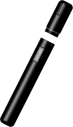 Cigar Tube Metal Waterproof Cigar Holder Aluminum Air Tight Cigar Case Tube (L200_⌀25, Black)