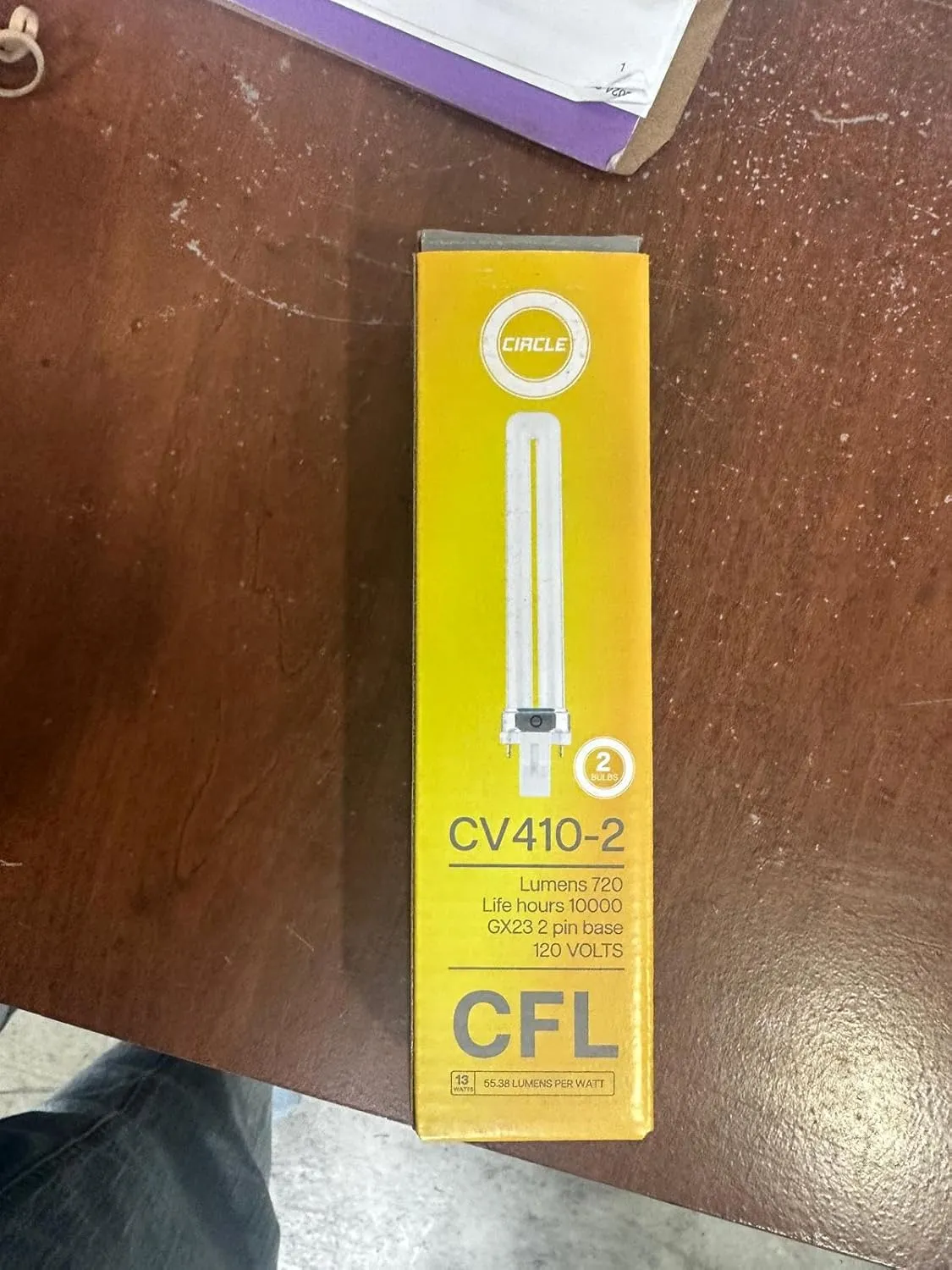 CIRCLE (4 Pack) PL-13W 13W Single U-Shaped Twin Tube, Compact Fluorescent Light Bulb Replaces Philips & Sylvania GX23