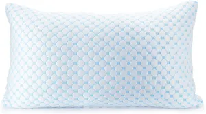 Clara Clark Cooling Pillows for Sleeping - Memory Foam Pillows - Luxury Gel Pillow with Reversible Cover Cool to Velvety - Breathable Bed Pillows for Side Sleepers - King - 18 x 36
