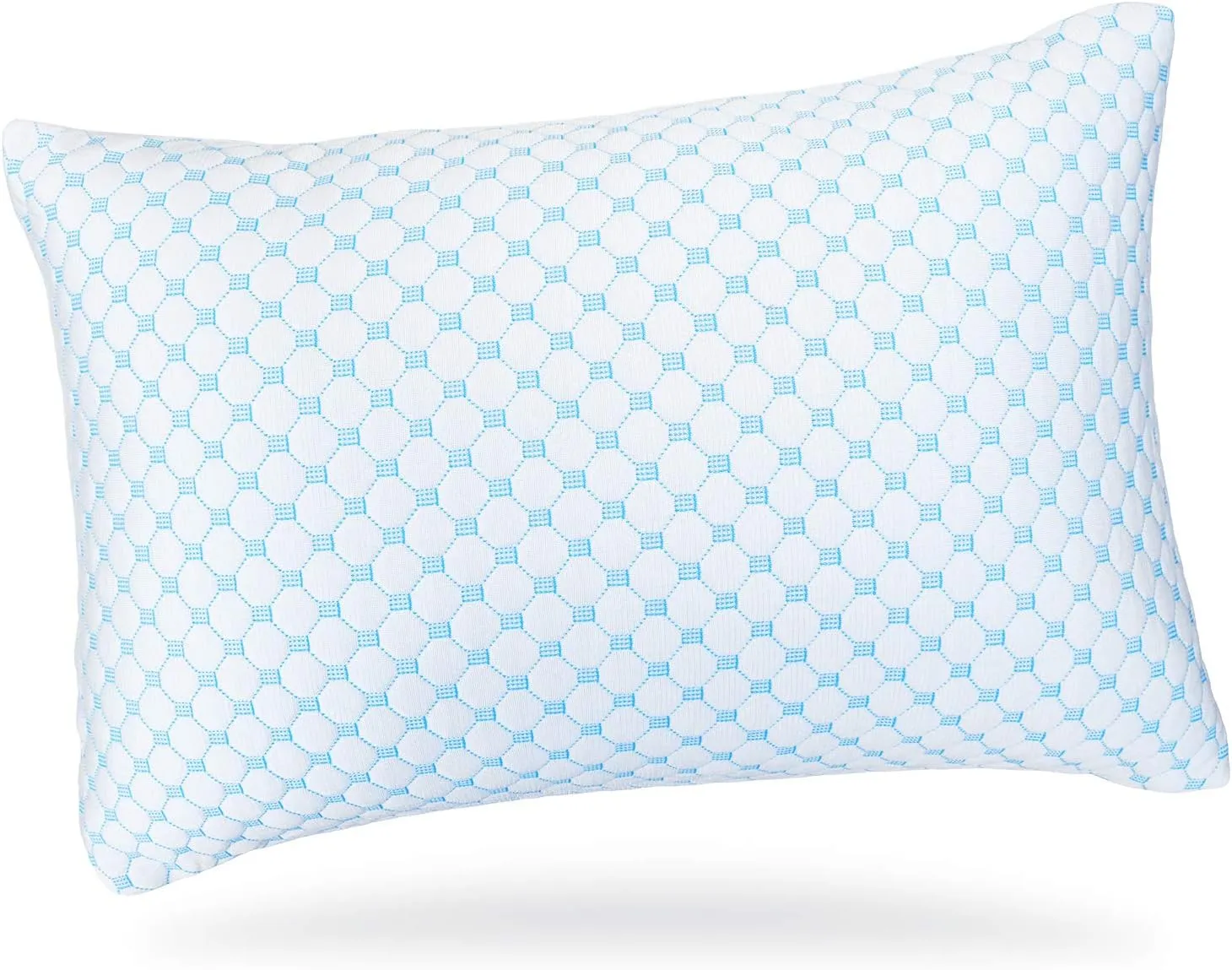 Clara Clark Cooling Pillows for Sleeping - Memory Foam Pillows - Luxury Gel Pillow with Reversible Cover Cool to Velvety - Breathable Bed Pillows for Side Sleepers - Queen - 18 x 26-2 Pack
