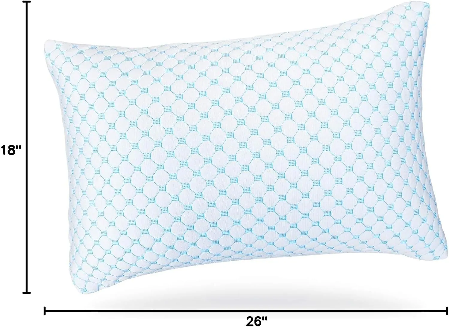 Clara Clark Cooling Pillows for Sleeping - Memory Foam Pillows - Luxury Gel Pillow with Reversible Cover Cool to Velvety - Breathable Bed Pillows for Side Sleepers - Queen - 18 x 26-2 Pack
