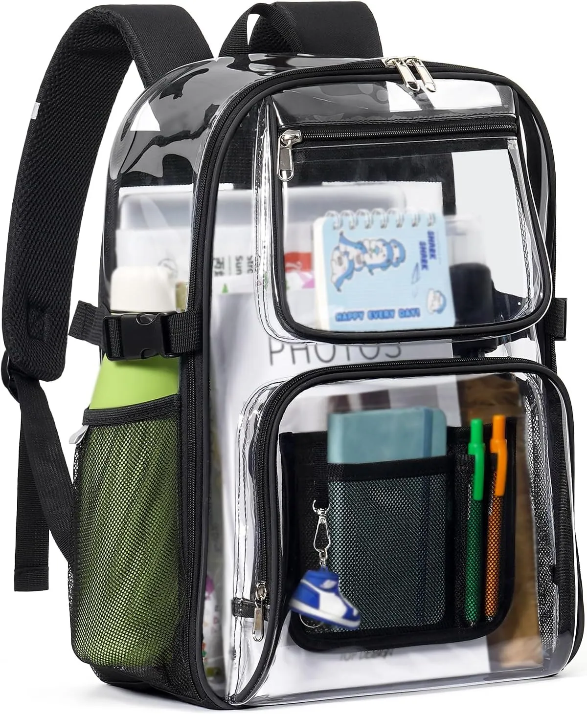 Clear Backpack Heavy Duty, Large TPU Clear Bookbag for Boys Girls Adult, Transparent Back Pack for College Work