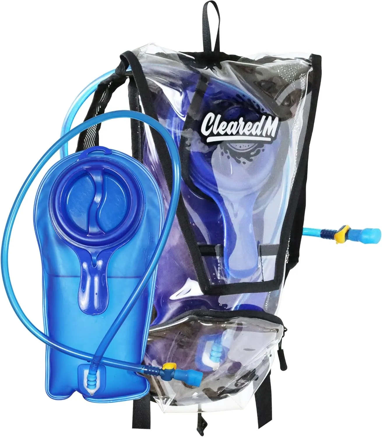 Clear Hydration Pack - Clear Backpack with 1.5L Water Bladder Included, Hydropack for Festivals and Raves