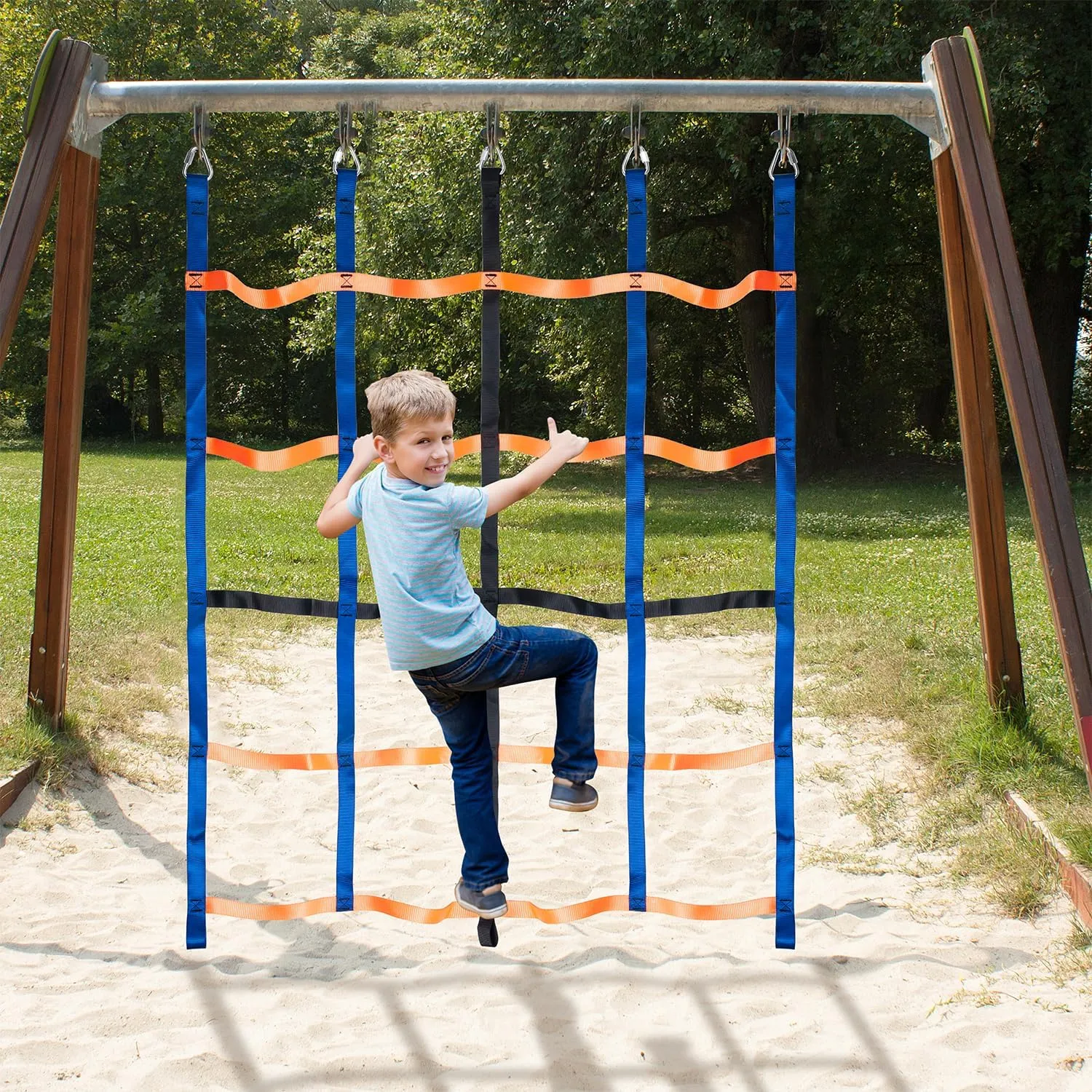 Climbing Net for Kids Outdoor, Climbing Cargo Net, Playground Accessories, Kids Climbing Net Swing Set for Jungle Gyms Playground Obstacle Course Training for Outdoor
