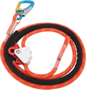 Climbing Safety Lanyard, Adjustable Positioning Fall Protective Rope Safety Cord Lanyard Professional Safety Belt Rope Tree Climbing Lanyard for High Altitude Trees Climbing Engineering