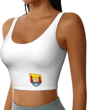 Coat of Arms of Cork Sports Bras for Women Yoga Gym Stretch Women's Sports Bra Workout Tops