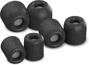 Comply Isolation Plus Replacement Memory Foam Ear Tips with WaxGuard for SONY MDR-XB50AP, XBA-Z5, MDR-EX1000, XBA-A2, MDR-EX1000, WI-1000X, & More | Black (S/M/L) (3 Pairs)