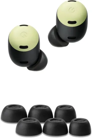 Comply Memory Foam Replacement Earbud Tips Designed for Google Pixel Buds Pro (1st Gen) | Ultimate Comfort, Secure Fit, Superior Noise Isolation | Black, Medium (3 Pairs)