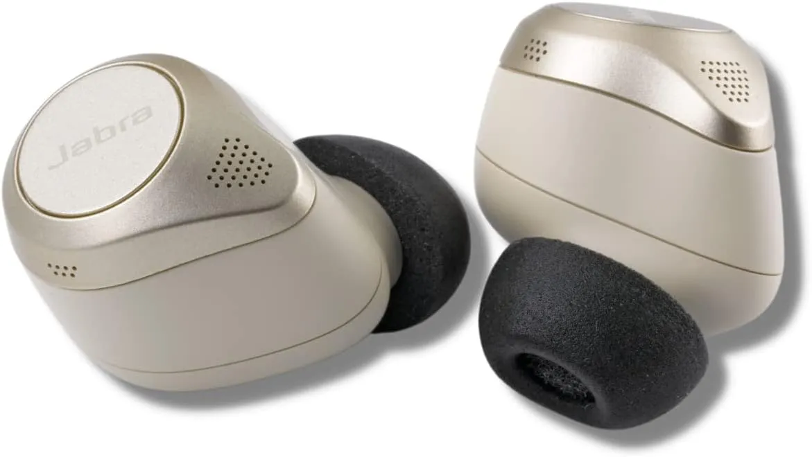 Comply Memory Foam Replacement Earbud Tips for Jabra 85t | Ultimate Comfort, Secure Fit, Superior Noise Isolation | Black (S/M/L) (3 Pairs)