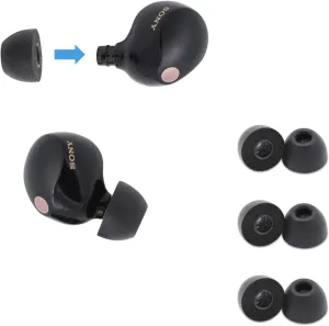 Comply Memory Foam Replacement Earbud Tips for Sony True Wireless Earbuds | Ultimate Comfort, Secure Fit, Superior Noise Isolation | Anti Slip, Prevent from Falling Out | Black, Medium (3 Pairs)