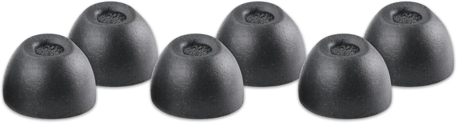Comply TWo-220-C | Memory Foam Replacement Earbud Tips for Technics EAH-AZ100, Denon PerL Pro, Soundcore, CMF & More | Ultimate Comfort, Secure Fit, Superior Noise Isolation | Black, Large (3 Pairs)