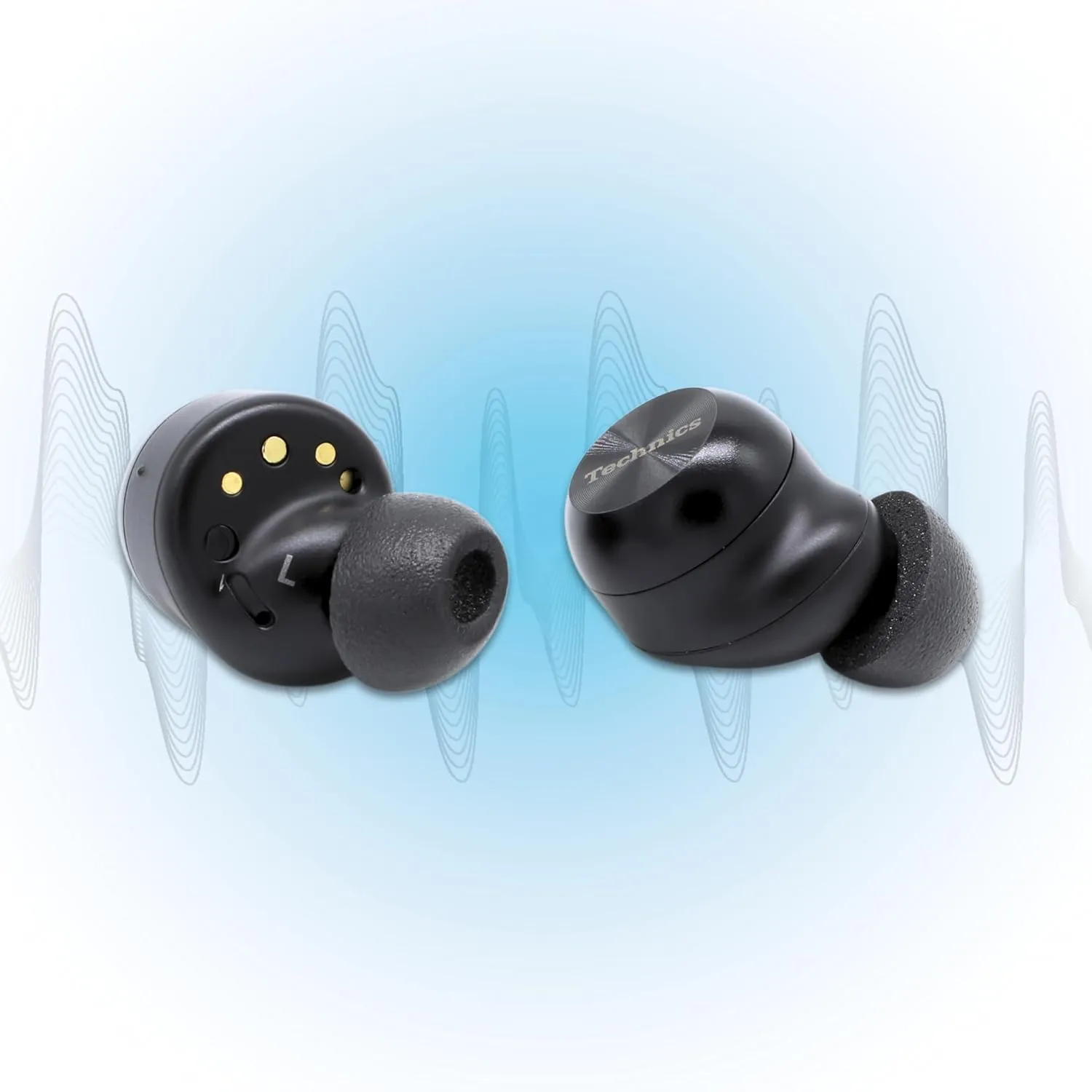 Comply TWo-220-C | Memory Foam Replacement Earbud Tips for Technics EAH-AZ100, Denon PerL Pro, Soundcore, CMF & More | Ultimate Comfort, Secure Fit, Superior Noise Isolation | Black, Large (3 Pairs)