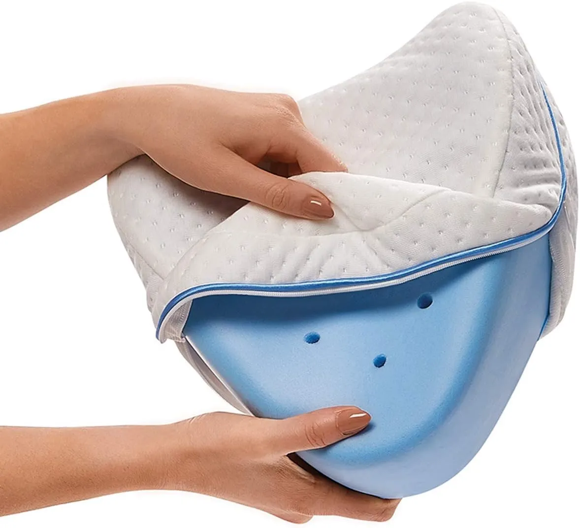 Contour Legacy Leg & Knee Foam Support Pillow for Side Sleepers Soothing Relief for Back, HIPS, Knees, Joints, Nerves & Muscles
