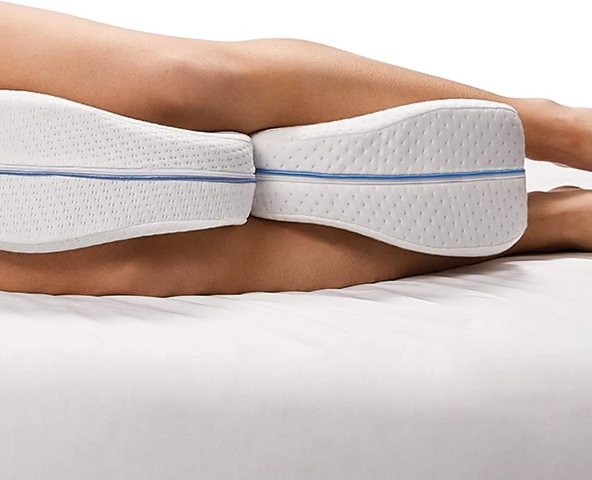Contour Legacy Leg & Knee Foam Support Pillow for Side Sleepers Soothing Relief for Back, HIPS, Knees, Joints, Nerves & Muscles