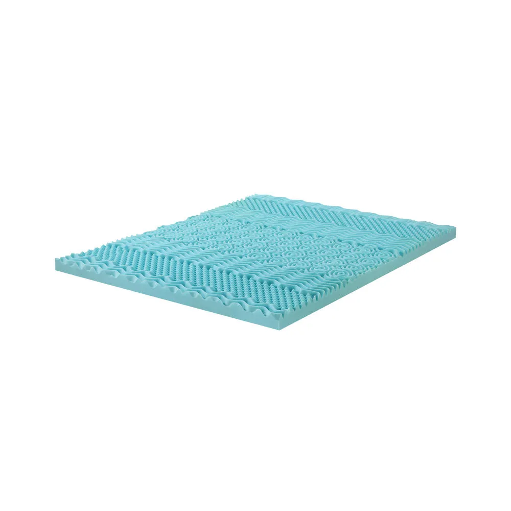 Cool Gel Memory Foam Mattress Topper 7-Zone 8CM Double