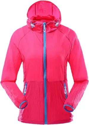 Couples Solid Breathable Anti-UV Quick Dry Coat Outdoor Climbing Skin Coat Hooded Suit