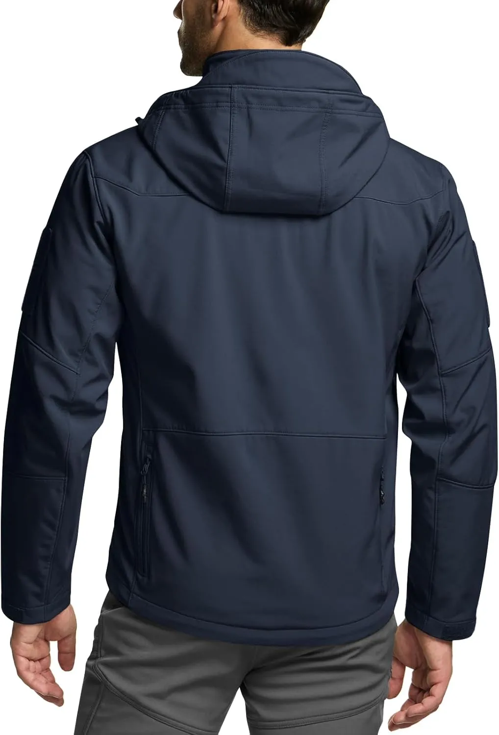 CQR Men's Fleece Lined Tactical Softshell Jackets, Lightweight Water Resistant Hunting Hiking Jacket, Winter Outdoor Jacket