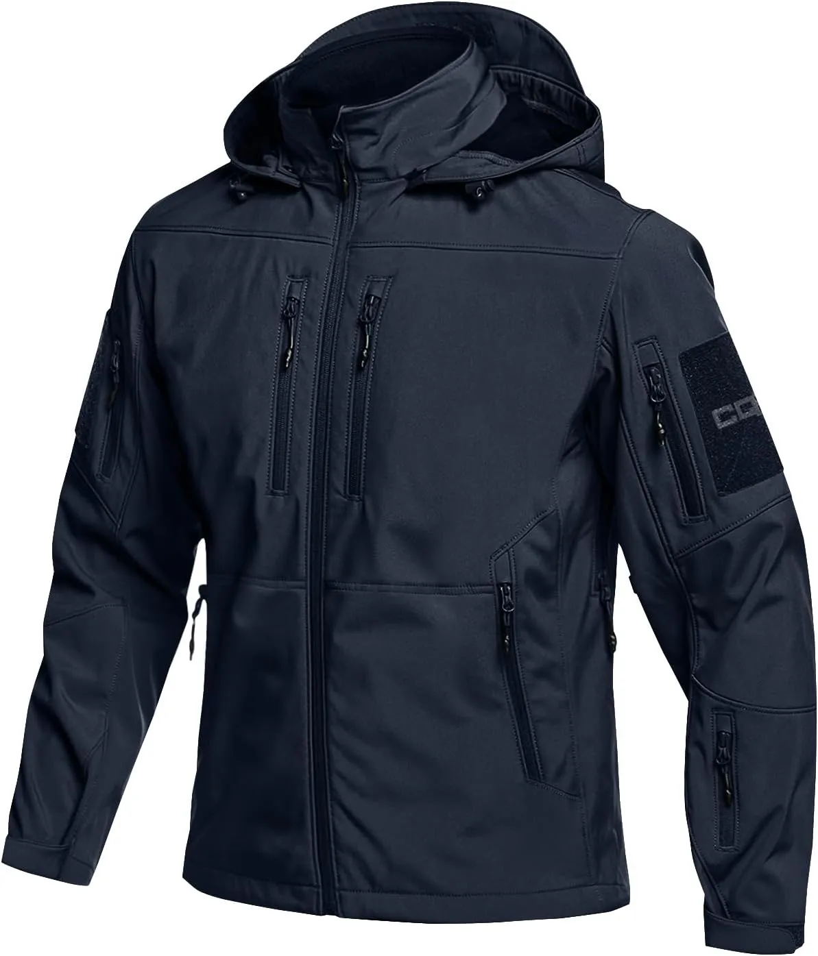 CQR Men's Fleece Lined Tactical Softshell Jackets, Lightweight Water Resistant Hunting Hiking Jacket, Winter Outdoor Jacket