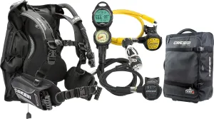 Cressi Travel Patrol Package- Complete with Patrol BCD, MC9/Compact Regulator, Octopus Compact, Donatello Console 2, and Piper Bag