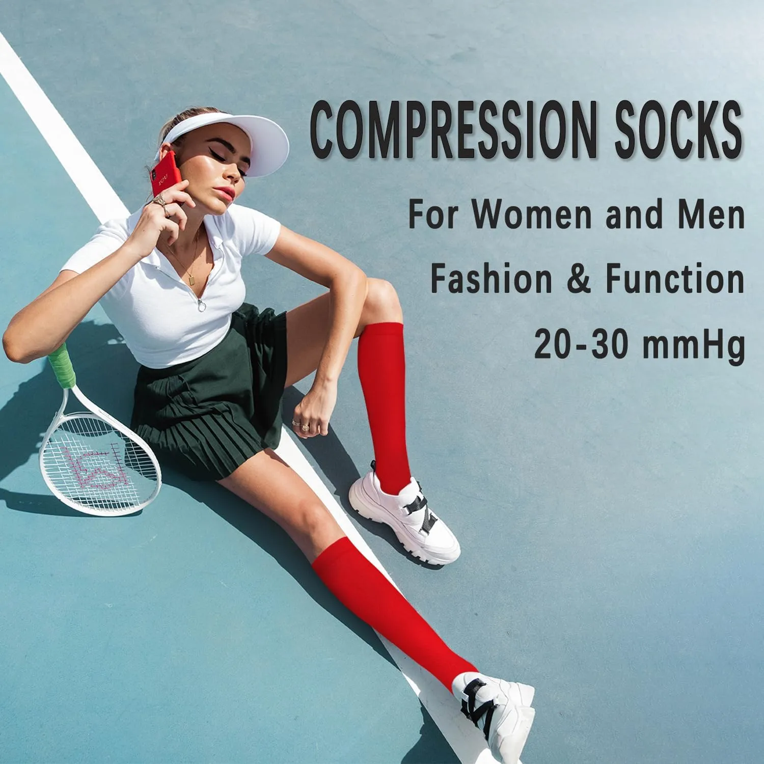 CTHH 5/7 Pairs Compression Socks for Women & Men Circulation - Compression Stockings for Support Running Athletics Nursing Travel