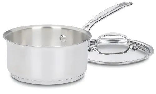 CUISINART CHEF'S CLASSIC STAINLESS SAUCEPAN WITH COVER, 1 1/2 QUART, 719-16