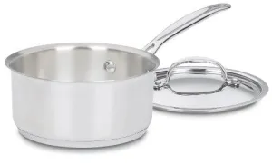 CUISINART CHEF'S CLASSIC STAINLESS SAUCEPAN WITH COVER, 1 1/2 QUART, 719-16