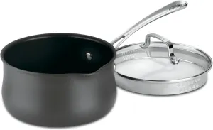 Cuisinart Contour 2-Quart PURELYCERAMIC™ Nonstick PFAS Free Hard-Anodized Saucepan with Cover, 6419C-18P