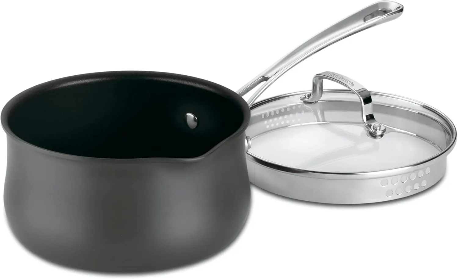 Cuisinart Contour 2-Quart PURELYCERAMIC™ Nonstick PFAS Free Hard-Anodized Saucepan with Cover, 6419C-18P