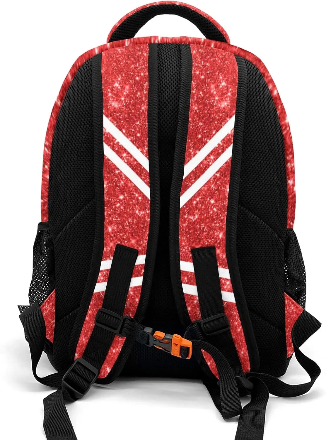 Custom Laptop Backpack Cheer Cheerleaders Red Shoulders Daypacks Casual Bookbag for Travel Work School