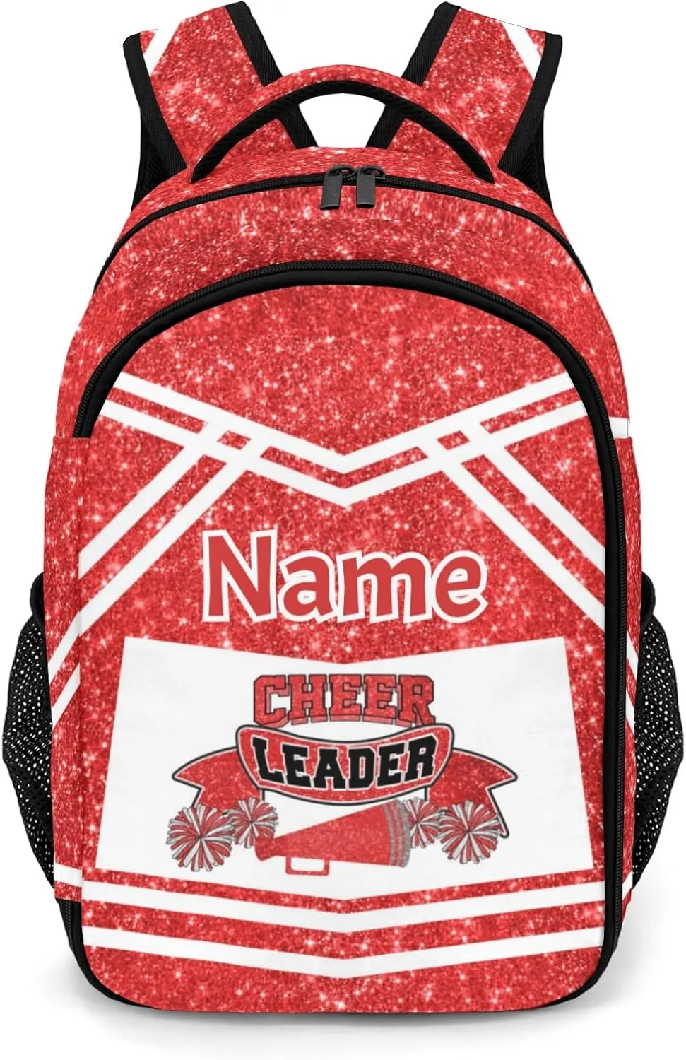 Custom Laptop Backpack Cheer Cheerleaders Red Shoulders Daypacks Casual Bookbag for Travel Work School