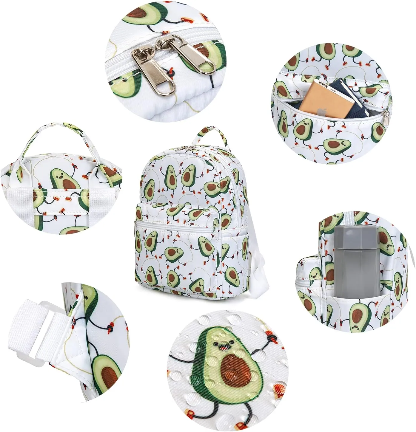 Cute 10 inch mini pack bag backpack for grils children and adult (Avocado)