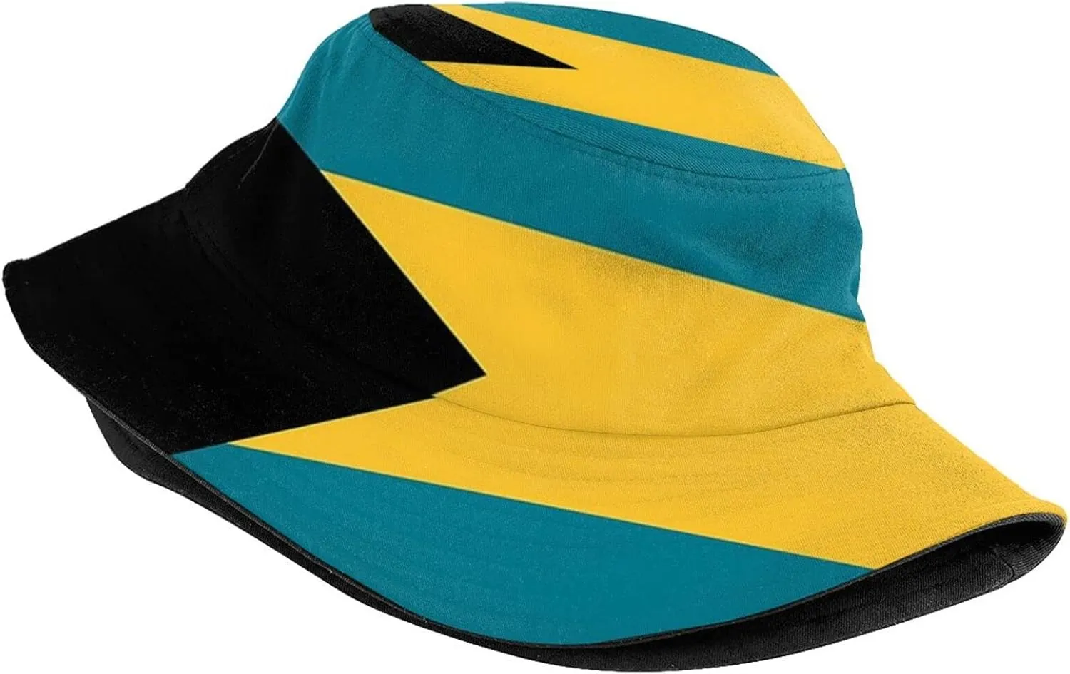 Cute Bahamas Flag Bucket Hats Fashion Sun Cap Packable Outdoor Bahamian Fisherman Hat for Women and Men