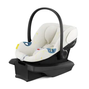 Cybex Aton G Infant Car Seat with Linear Side-Impact Protection, 11-Position Adjustable Headrest, in-Shell Ventilation, Easy-in Buckle, Safelock Base, Seashell Beige