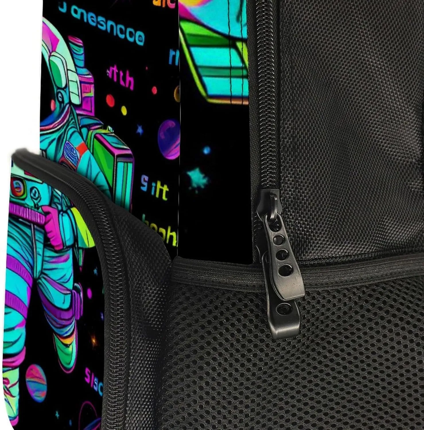 Daypack Backpack Anti-Theft Multipurpose Big Capacity Bookbag - Psychedelic Space Astronaut Outer Space Chemical Formula Art Business Computer Bag With Side Pockets