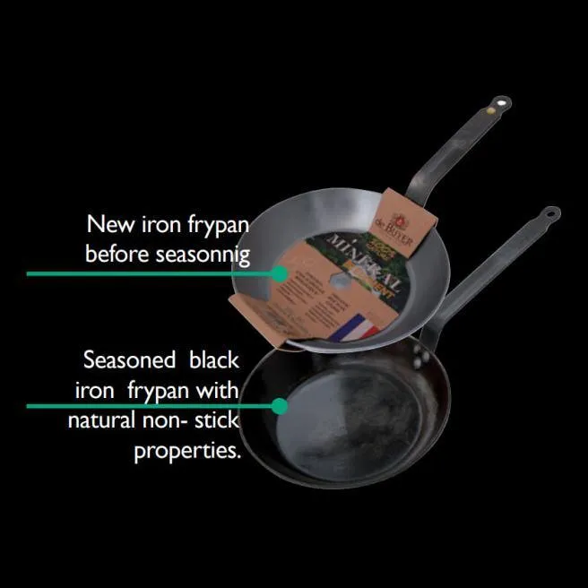 DE BUYER Mineral B Steel Frypan, 8"/20cm