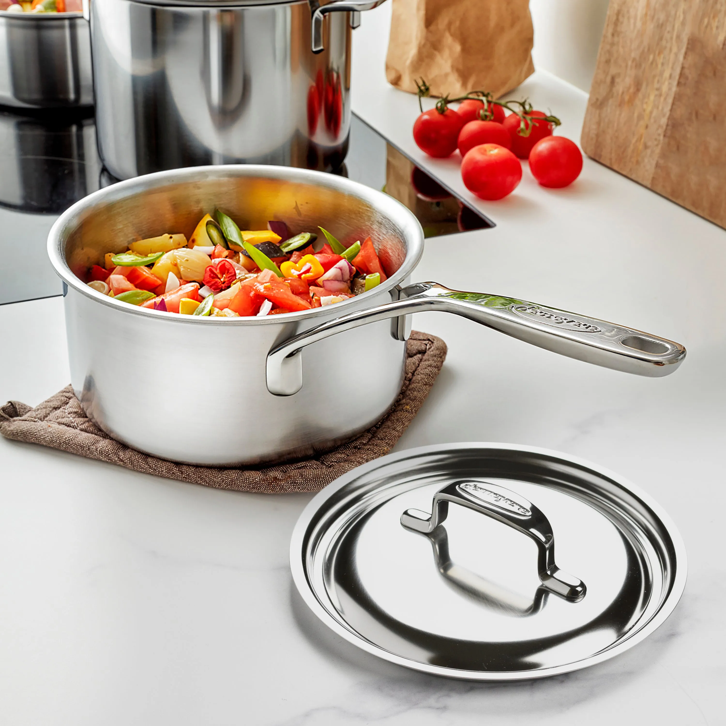 Demeyere 5-Plus 2-quart Stainless Steel Saucepan