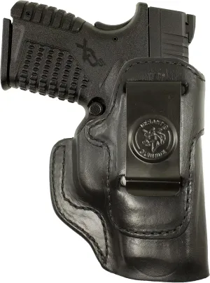 Desantis Inside Heat IWB Holster - Concealed Carry Gun Leather Holster IWB for Pistols, Compatible with The Springfield XDS 3.3", Springfield XDS MOD 2 3.3" - Right Hand Draw, Black