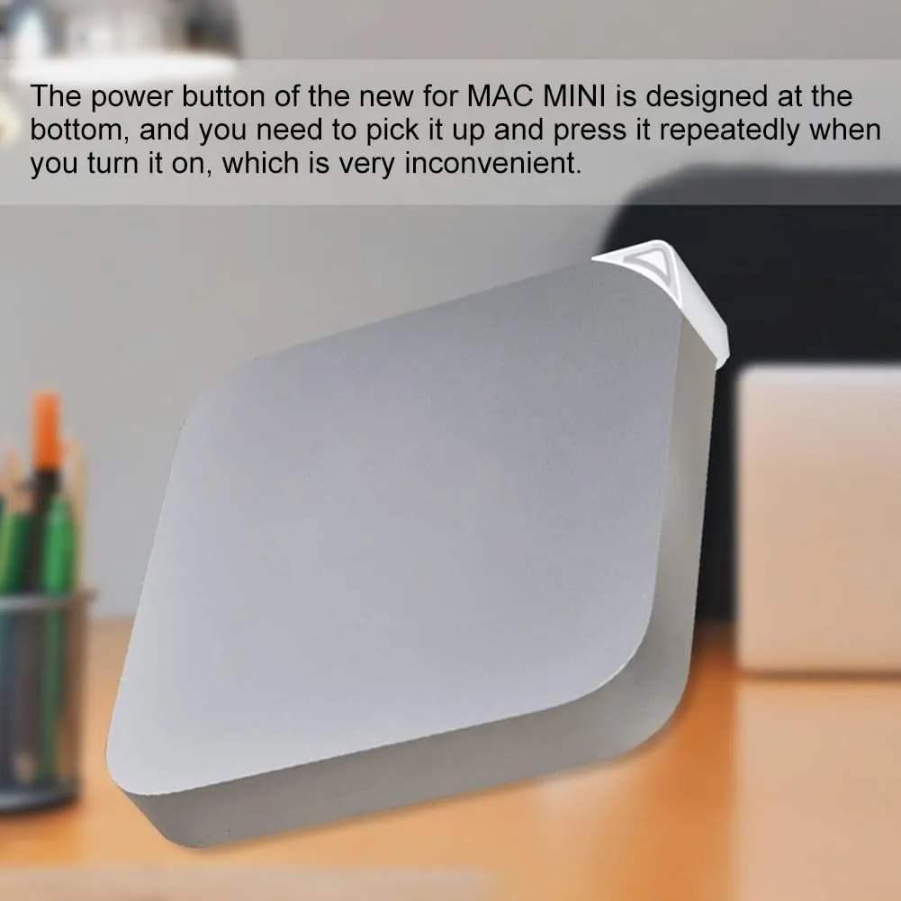 Desktop Computer External Power Button for Mac Mini-M4 2024,PC Power Switch Accessories for Mac Mini-M4,with On/Off Switch, Easy Start and Reset (Black)