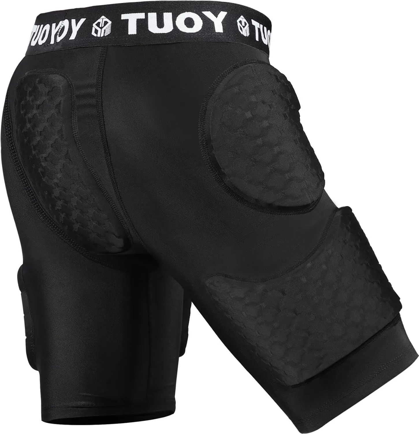 DGXINJUN Men's Padded Football Girdles 5-Pads Integrated Football Pads with Hip Tail Thigh Protector for Football Rugby
