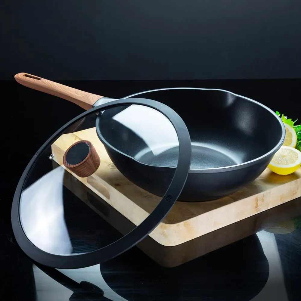 Diamond Earth®  Wok   Glass Lid - 30cm