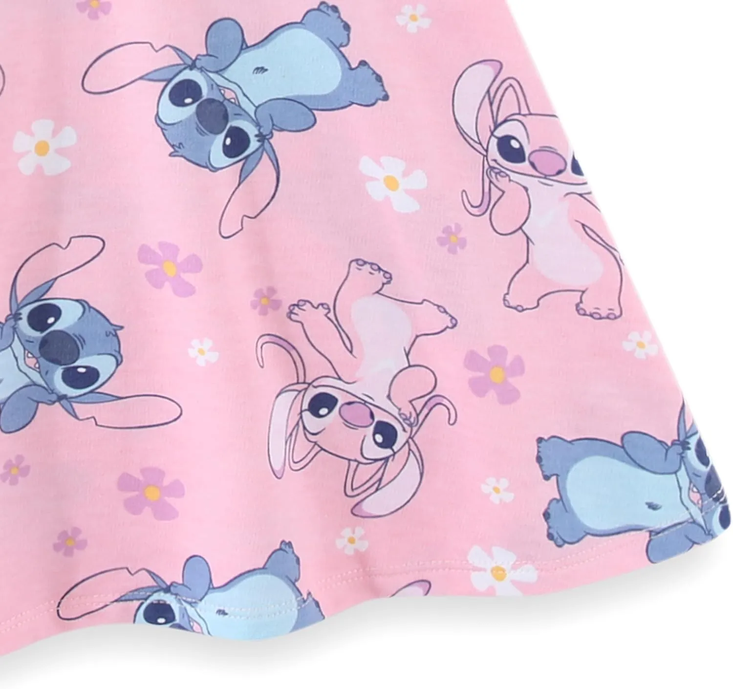 Disney Lilo & Stitch Girls French Terry Skater Dress with Headband for Big Kids