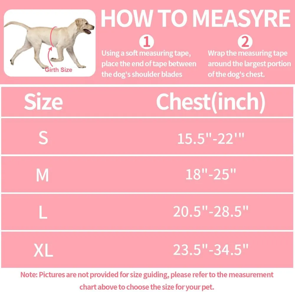 Dog Vest Harness and Leash Set, Animire Reflective Service Dog Vest with 10 Patches, 3 Rings No Choke Pet Vest for Leash Placement, in Training Dog Harness for Small Medium Large Dogs(Hot Pink,S)